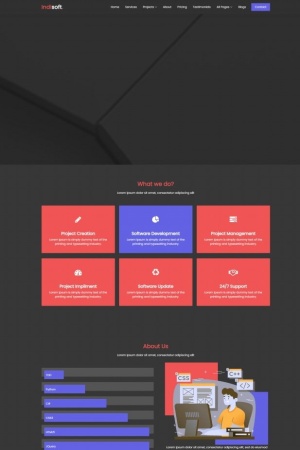 互聯網IT服務網站HTML5模板-Toy模板網編號19965